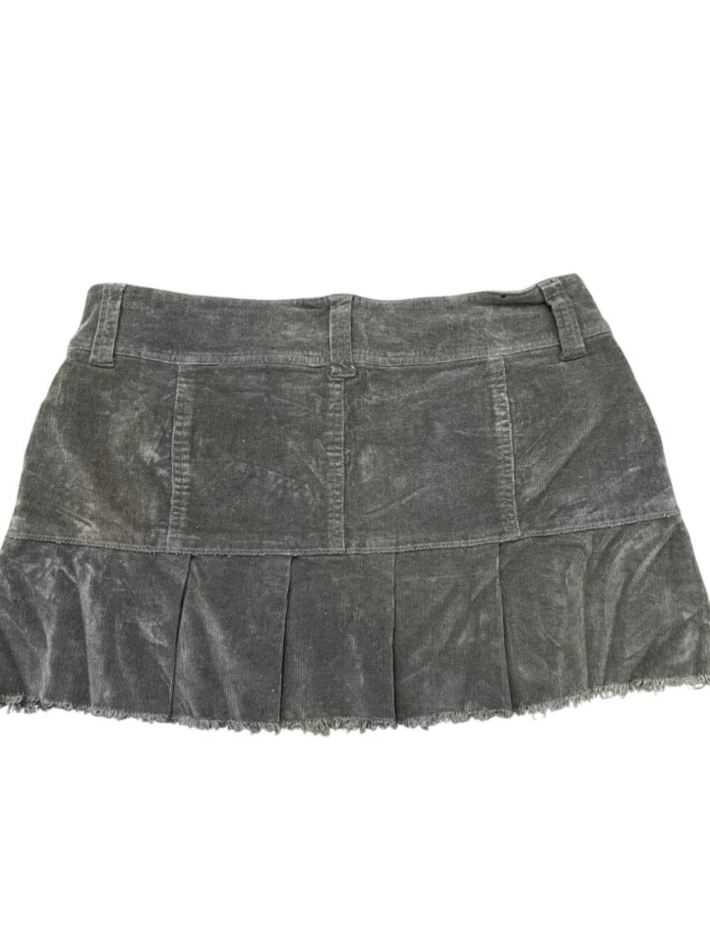Vintage Y2K Brown Corduroy Mini Skirt With Button Detail & Frayed Hem  Size 11